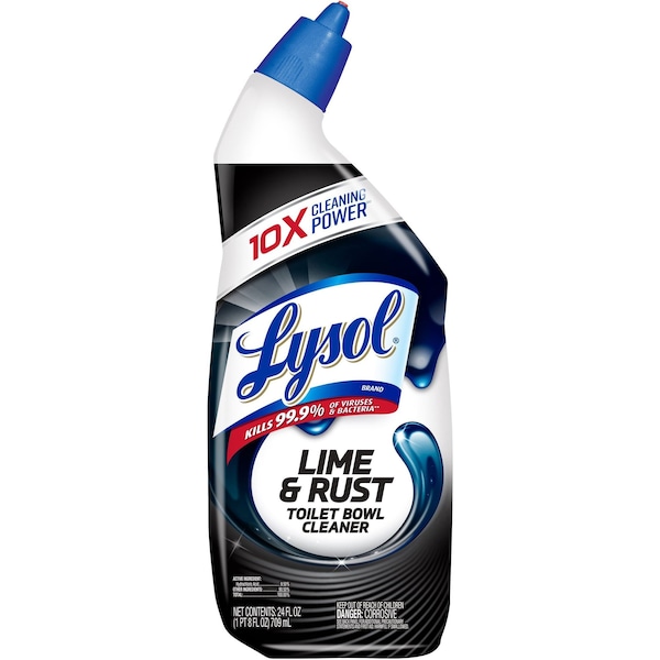 Lysol Toilet Bowl Cleaner, Lime&Rust Remover, 24oz Blue Top, PK 9 RAC98013CT Zoro